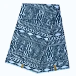 Atoghu Bamileke African Print Fabric by The Yard - Blue